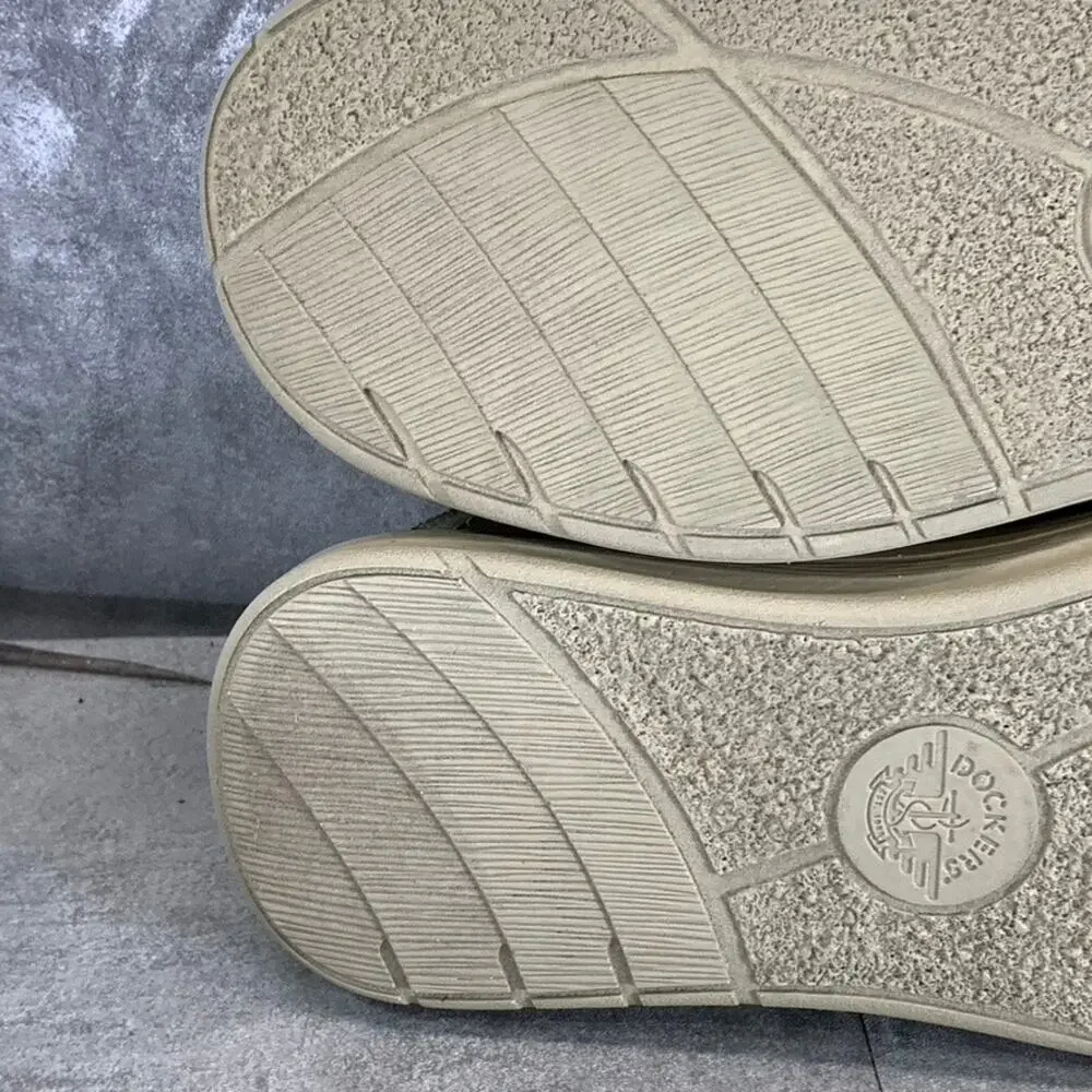 DOCKERS Men's Sand Canvas Ron Comfort Casual Slip-On Loafers SZ 9.5